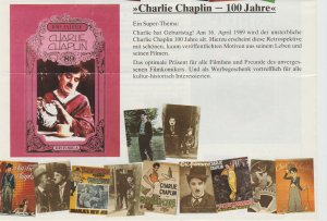 gebrauchtes Buch – Charlie Chaplin: 100 Jahre Charlie Chaplin 1989 - 12 eingesteckte Postkarten (Historica-Kalender)