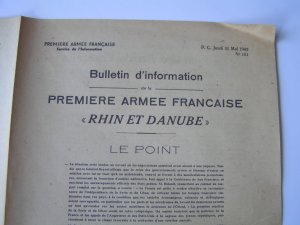 antiquarisches Buch – Premiere Armee francaise – Bulletin d'information de la premiere Armee francaise   "Rhin et Danube --31. Mai 1945