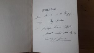 antiquarisches Buch – Franz Osterroth – Unter Tag. Bergbau- und Bergarbeiterdichtung unserer Zeit.