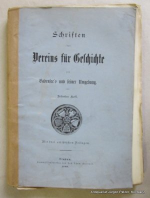 antiquarisches Buch – Schriften des Vereins für Geschichte des Bodensee's und seiner Umgebung – 10