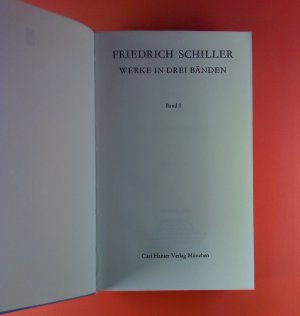 gebrauchtes Buch – Herausgegeben von Herbert G – Friedrich Schiller Werke in drei Bänden. Band I.