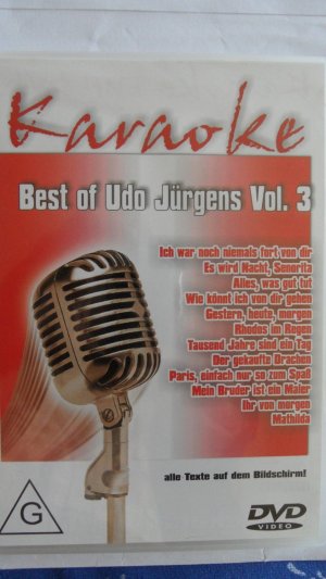 gebrauchter Tonträger – Udo Jürgens Texte Karoke – Karaoke: Bet of Udo Jürgens Vol. 3