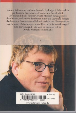 gebrauchtes Buch – Oswald Metzger – Einspruch - Wider den organisierten Staatsbankrott