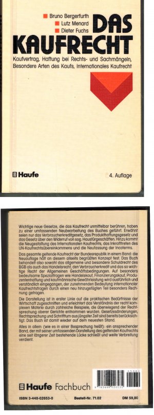 gebrauchtes Buch – Bergerfurth, Bruno; Menard – Das Kaufrecht*