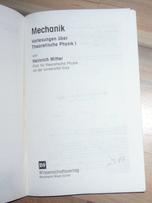 gebrauchtes Buch – Heinrich Mitter – Vorlesungen über theoretische Physik - Mechanik