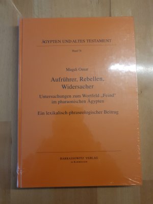 Aufrührer, Rebellen, Widersacher. Untersuchungen zum Wortfeld Feind im pharaonischen Ägypten