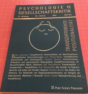 gebrauchtes Buch – Psychologie & Gesellschaftskritik Nr. 122/123 - Transdifferente Positionalität