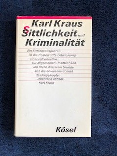 antiquarisches Buch – Karl Kraus – Sittlichkeit und Kriminalität