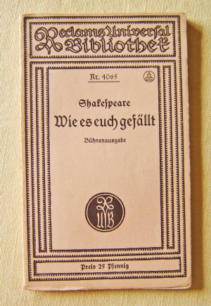 gebrauchtes Buch – Shakespeare – Wie es euch gefällt. Bühnenausgabe