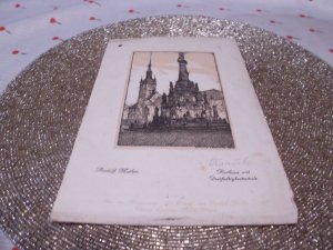 antiquarisches Buch – Rudolf Mather – Olmütz, Olomuc, Rathaus, Grafik 1910 oder 1920