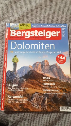 Bergsteiger. Oktober 2018. Das Tourenmagazin für Bergbegeisterte.