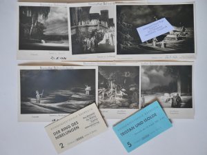 15 x Fotografie Sammlung Bayreuther Festspiele 1936, 1938, 2x Eintrittskarte, Ansichtskarte (Bayreuth Konvolut )