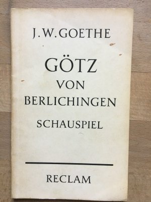 antiquarisches Buch – Goethe – Götz von Berlichingen - Ein Schauspiel - Reclamheftchen Nr. 71