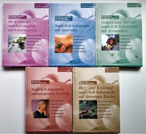 gebrauchtes Buch – Konvolut: 10x Naturmedizin  - Sanft und natürlich heilen / Die Körpersäfte natürlich entgiften durch Entsäuerung / natürlich behandeln mit Ayurveda / Gehirn und Nerven natürlich behandeln mit Aromaölen / natürlich behandeln mit autogenen Training / Herz und Kreislauf natürlich behandeln mit fettarmer Küche / natürlich behandeln mir Eigenurin / Frauenbeschwerden natürlich behandeln mit Massage, Shiatsu und Reiki / Männerbeschwerden natürlich behandeln  / Körper und Seele natürlich behandeln mit Bachblüten / Infektionen natürlich behandeln mit Teebaumöl