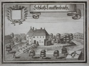 antiquarisches Buch – Lauffenbach bei Schärding - Original Kupferstich von Michael Wening – Schloß Lauffenbach (Bezirk Schärding, Innviertel)