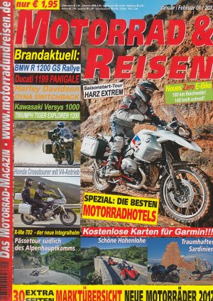 gebrauchtes Buch – Motorrad & Reisen. Januar/Februar 01/2012