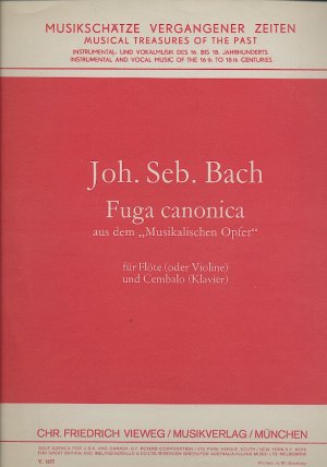 gebrauchtes Buch – Johannes Sebastian Bach - Fuga canonica