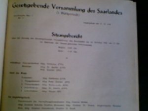 Sitzungsberichte der Gesetzgebenden Versammlung des Saarlandes(1. Wahlperiode) vom 21.10.1947 11.11.1947 u.23.12.1947. Ferner Sitzungsberichte Landtag […]