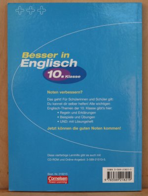 gebrauchtes Buch – East, Patricia; McCredie – Besser in Englisch. Sekundarstufe I / 10. Schuljahr - Übungsbuch mit separatem Lösungsheft (12 S.)