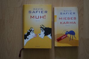 gebrauchtes Buch – David Safier – "Mieses Karma" und "Muh"