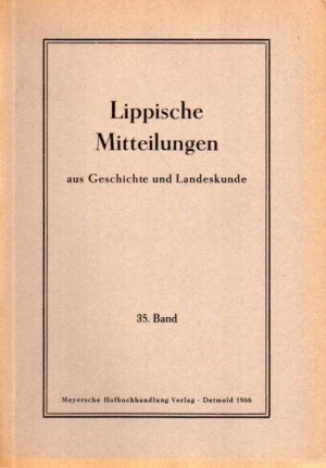 gebrauchtes Buch – Historischer Verein für das Land Lippe – Lippische Mitteilungen aus Geschichte und Landeskunde 35.Band 1966