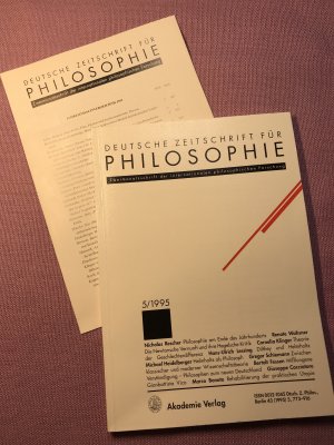 gebrauchtes Buch – Deutsche Zeitschrift für Philosophie. Band 43, 1995 Heft 5