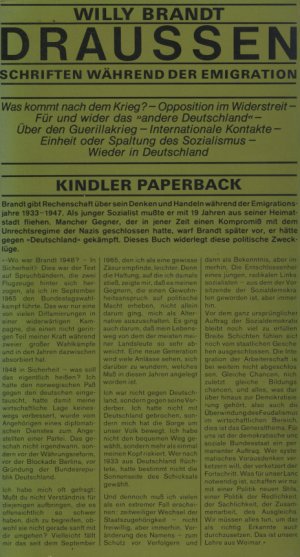 Draussen - Schriften während der Emigration (Herausgegeben Von Günther Struve)