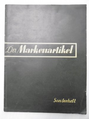 Zeitschrift "Der Markenartikel" März 1937