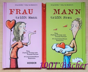 gebrauchtes Buch – Katja Reider – Mann trifft Frau ~ Frau trifft Mann ~ Vom Partner-Traum zum Traum-Partner ~ 44 (un)vermeidbare Stationen ~ "Doppelbuch"