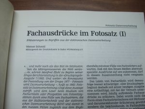 Fachausdrücke im Fotosatz - Erläuterungen zu den Begriffen aus der elektronischen Datenverarbeitung