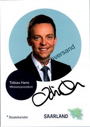 gebrauchtes Buch – Tobias Hans – Original Autogramm Tobias Hans Ministerpräsident Saarland CDU /// Autogramm Autograph signiert signed signee