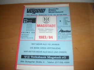 gebrauchtes Buch – Magstadt, Einwohnerbuch 1983/84 Magstadt. STADTAUSGABE - Auszug aus dem Einwohnerbuch Sindelfingen. Enthält NUR Magstadt.