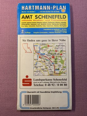 gebrauchtes Buch – Hartmann-Plan AMT SCHENEFELD. Offizielle Straßen- und Freizeitkarte