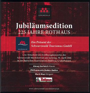 Jubiläumsedition 225 Jahre Rothaus - Beethoven, Mozart, Philharmonie Baden-Baden