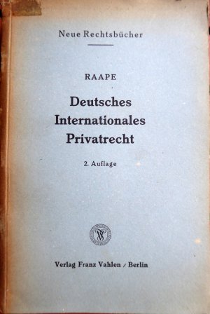 antiquarisches Buch – Prof. Dr – Deutsches Internationales Privatrecht - Anwendung fremden Rechts