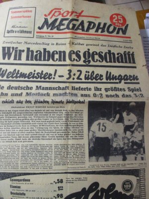 Fußballweltmeisterschaft Sport Megaphon vom 5.7.1954