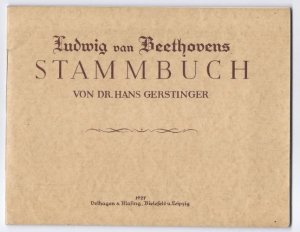 Ludwig van Beethovens Stammbuch.