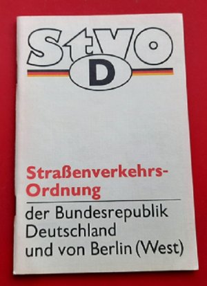 gebrauchtes Buch – Straßenverkehrsordnung der Bundesrepublik Deutschland und von Berlin (West)