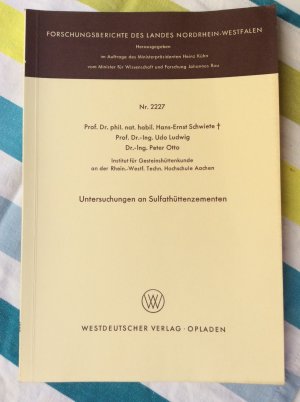 Untersuchungen an Sulfathüttenzementen