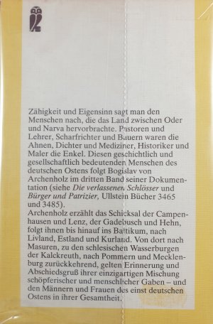 gebrauchtes Buch – Bogislav von Archenholz – Erinnerung und Abschied : Schicksal u. Schöpfertum im dt. Osten. Ullstein Nr. 3543  ; 3548035434