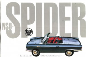 antiquarisches Buch – NSU Spider – Das erste Automobil mit NSU-Wankel-Kreiskolbenmotor - schöner Original-Prospekt