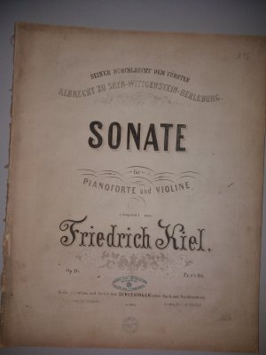 Sonate für Pianoforte und Violine Op.16. Klavierpartitur