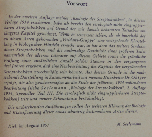 antiquarisches Buch – M. Seelemann + G – Biologie, Klassifizierung und Nomenklatur der sog. vergrünenden Streptokokken
