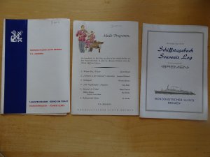 Norddeutscher LLoyd Bremen Tagesprogramm Heimreise