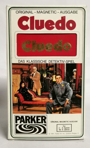 gebrauchtes Spiel – Cluedo A2 Magnetausgabe 1991 Parker - ab 8 Jahren - für  3 bis 6 Spieler - Spieldauer ca. 40 Minuten