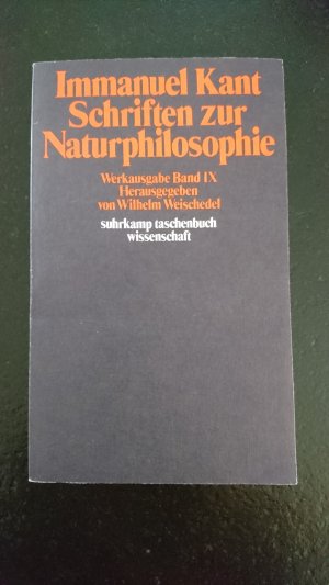 Schriften zur Naturphilosophie: Werkausgabe Band IX