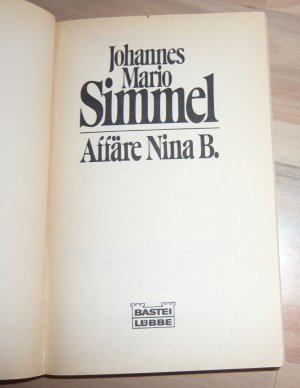 gebrauchtes Buch – Johannes Mario Simmel – Affäre Nina B.