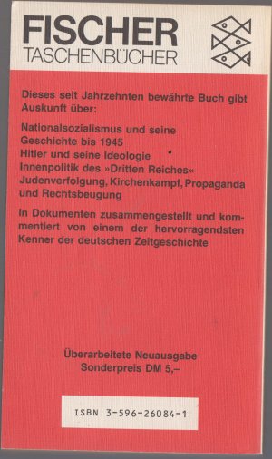 gebrauchtes Buch – Hrsg.Hofer,Walther – Der Nationalsozialismus Dokumente 1933-1945,Bücher des Wissens