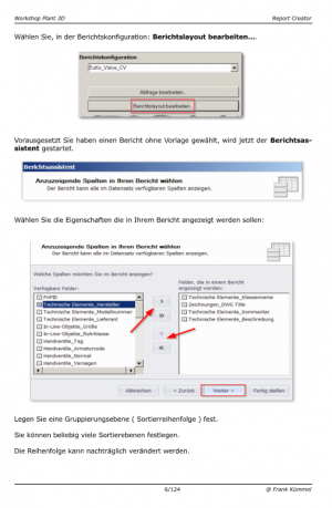 neues Buch – Frank Kümmel – Plant 3D - Report Creator