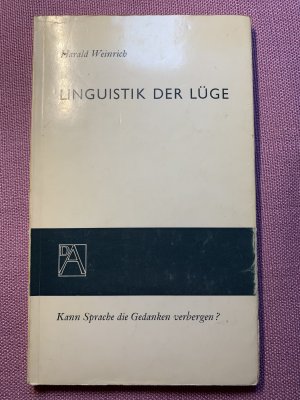 antiquarisches Buch – Harald Weinrich – Linguistik der Lüge